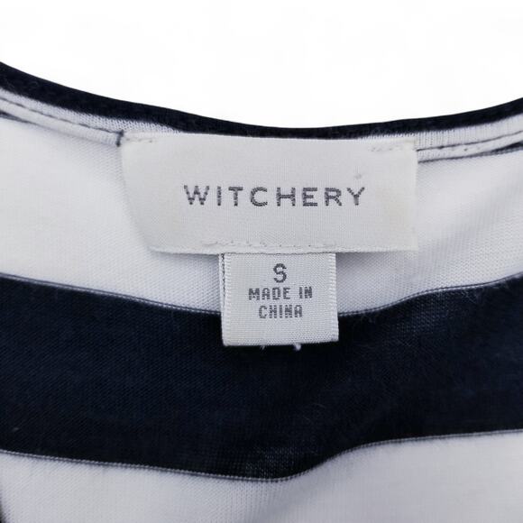 WITCHERY Black & White Viscose Nautical Knot Tank 202350 - Size Small - Picture 5 of 6